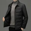 Casual Business 2023 Hiver Hommes Chaud Blanc Canard Vers Le Bas Veste Solide Épais Couvert Bouton Puffer Manteau Outwear Top Court Parkas 231228