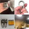 Camp Furniture 10 Sets/Pack Stainless Steel Suspension Bracket Hammock Mount Ceiling Hook Anchor Hanger For Aerial Yoga Drop Delivery Dhzu7