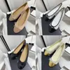 Ladies Designer Ladies Flat Leather Shoes Comfortable Soft Sole Luxury Breathable Bow Ballerina Dress Shoes