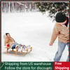 Drewniane składane sanki dla dzieci z drewnem poddanym lodowym powłokie może wytrzymać trudne warunki pogodowe 231228