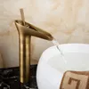 Bathroom Sink Faucets Faucet Antique Brass Single Handle & Cold Water Mixer Taps Wash Basin Deck Mounted ZD738