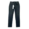 KSUBI Designer dżinsy fioletowe długie spodnie w talii rozryte proste pranie starych długich czarnych dżinsów rozmiar 28-40