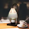Lâmpada de vela elétrica romântica aquecedor cera luz de fusão criativa mesa aromaterapia base madeira iluminação cabeceira fragrância decoração 231228