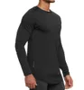 Lu erkek yoga kıyafeti spor sporu uzun kollu t-shirt erkek spor tarzı sıkı antrenman fitness kıyafetleri elastik hızlı kuru aşınma zayıflama gfhdfh dfg 154
