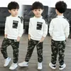 Kids Sportkleding Sets Jongens Trainingspak Herfst Camouflage Kinderen Tops Broek 2 Stuks Kit Outfit Tiener 231228