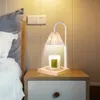 Romantic Electric Candle Lamp Warmer Wax Melting Light Creative Aromatherapy Table Wooden Base Lighting Bedside Fragrance Decor 231228