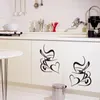 Кружки 2 шт. кофейная чашка сердце настенные наклейки декор комнаты DIY художественные наклейки для кухни гостиной кафе ресторан - черный