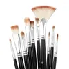 Makeup Brushes Brush Set Of 10 Nylon Painting Fine Art Oil Acrylic Gouache Make Up