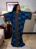 Ubrania etniczne afrykańskie sukienki z nadrukiem dla kobiet 2024 Dashiki Plus size cekiny kieszonkowe maxi sukienka ubrania szat Africaine femme