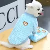 犬のアパレルベア刺繍ペットベスト冬の暖かい服のためのぬいぐるみぬいぐるみ子犬猫コートヨークヨーキーチワワtzuパグ衣装