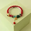 Charm Bracelets Chinese Style Year Section Coral Beads Bracelet For Women 8mm Animal Bring Good Luck Elasticity Gift