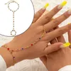 Bedelarmbanden 1pc Sieraden Zoet Hand Kleurrijk Kristal Armband Ring Legering Ketting Zomer Strandstijl Dames Meisjes Voor