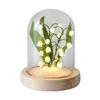 Couronnes de fleurs décoratives LED muguet à la main lueur veilleuse matériel de bricolage pour la maison chevet décor de bureau Valentine Dhvir