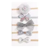 Accessoires pour cheveux 5 pièces/ensemble fille, bandeau avec nœud fleur pour enfants, cerceau élastique, coiffure mignonne papillon pour bébé