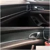 Autoaufkleber für Porsche Panamera 2010 Innenraum Zentrales Bedienfeld Türgriff Kohlefaser-Abziehbilder Styling Accessorie1004876 Drop D Dh2Nx