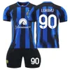 23-24 InterMilan Home 90 Lukaku 10 Lautaro 9 Zheko Football Kit