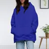 Women's Hoodies Women Pullover Hoodie Cozy Unisex With Big Patch Pocket Thick Loose Soft For Fall Winter Stretchy