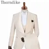 Thorndike différentes couleurs un bouton marié Tuxedos châle revers hommes d'honneur costumes hommes mariage trois pièces 231229