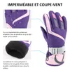 Gants de ski pour enfants d'hiver Adolescent Gants de sport chauds en plein air Coupe-vent Chauffe-mains Garçons Filles Antidérapant Cyclisme Mitaine de neige Unisexe 231229