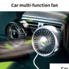 Car Heating Fans 2021 Summer New Mti-Function Usb With Color-Changing Air Conditioning Fan Decoration Motive Supplies Drop Delivery Au Dhtax