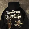 American Retro Hiphop SWEAT LISTER ANIME BUDA MĘŻCZYZN I KOBIET MĘŻCZYZN na High Street Streetwear Y2K Women Vibe Ogółzakowy kaptura 231228