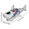 RC Simulation Shark Toy Car Animals Robots Electric Sharks Toy Universal Transparent Gear Luminous Music for Kids Children Gifts 231229