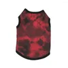 Dog Apparel Pet Tie Dyed Vest Fashion Hoodies Lattice Sweater Soft Comfortable Warm Cotton Fleece Durable Supplies