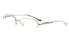 Lunettes de soleil de mode cadres lunettes de créateur homme femme argent lunettes de vue en métal optique C décor grande panthère demi-monture lunettes hommes W