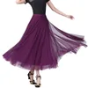 Gonne da donna lunghe in tulle con maxi gonna a rete per spettacoli di danza, feste in costume, costumi di carnevale, lunghezza alla caviglia, linea A, pancia