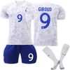 2022 World Cup France away jersey number 7 Griezmann 9 Giroud 10 Mbappe 19 Benzema