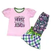 Set di abbigliamento Vendi boutique per bambini Abito estivo per neonato con stampa tartaruga verde