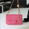 حقيبة مصممة للأكياس Crossbody Women Mini Flap Bag 20 سم مصممة للنساء محفظة Lambskin Luxury Bag 10A حقيبة سلسلة مرآة C005A مع صندوق