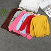 Autunno bambini maglione cappotto bambino caldo maglieria bambini cardigan bambino ragazzi ragazze maniche lunghe in cotone solido giacche 231228