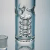 Heady Water Glass Bong Triple Comb Perc Straight Oil Dab Rigs Birdcage Perc Water Pipes 18mm Female Joint With Bowl LL