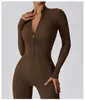 Skinny Sport Jumpsuit Vrouwen Casual Witte Lange Mouw Bodycon One Pieces Sexy Club Outfits Body Yoga Wear Herfst Overalls 231229