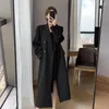 Frauen Trenchcoats Mantel Für Frauen Anzug Kragen Zweireiher Lange Eleganz Büro Dame Jacken Herbst Kleidung