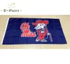 Flagge von Ole Miss, 3 x 5 Fuß (90 x 150 cm), Polyester-Flagge, Banner-Dekoration, fliegende Hausgarten-Flagge, festliche Geschenke 8208508