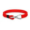 Braccialetti con ciondoli MKENDN Retro Uomo Gancio di ancoraggio Doppio filo Corda Bracciale Polsino Moda nautica per le donne Regali fatti a mano