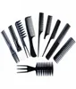 10pcsset Professional Hair Brush Comb Salon Barber Antistatic Combs Hairbrush Frisör Care Styling Tools3406683