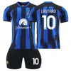 23-24 InterMilan Home 90 Lukaku 10 Lautaro 9 Zheko Football Kit