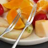 Forks 9pcs Fork Creative Environmental Protection Stainless Steel Lovely Children's Small Fruit Sign Household Kitchen Tableware