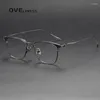 Solglasögon ramar vintage titanglasögon ram män retro recept myopia optiska glasögon kvinnor japan designer glasögon