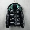 Nieuw donsjack heren korte verdikte heren winterjas heren blauw China-Chic Northeast Shining Fashion