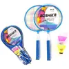 1 par de raquetas de tenis para niños, juego de pelotas de bádminton, juego deportivo familiar, juguete para niños N66 231229