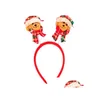 Party Hats Christmas Headband Santa Claus Elk Antlers Children Adt Headwear Led Glowing Ornaments Decorations Gc2408 Drop Delivery H Dhwne