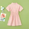 Mädchen Kleider Sommer Kinder Rosa Prinzessin Für Mädchen Kleidung Baby Party Outfits Teenager Kurzarm Kinder Kostüme 4 6 8 9 10 jahre