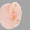 Fine Helix Farfalla Vite Barbell Borchie Chirurgico Acciaio inossidabile Sfera Orecchino Chirurgico Titanio Acciaio Zircone cubico Cartigale Piercing Gioielli per il corpo Bijoux