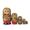 1 ensemble de poupées gigognes russes en bois Matryoshka Babushka peinture à la main ours Poupee Russe pour enfants cadeaux poupée artisanale décor à la maison 231229