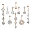 Boucles d'oreilles pendantes 10 pièces, anneau de nombril incurvé, haltère, bijoux de corps, Piercing pour femmes, anneaux