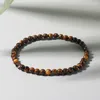 Strand yuokiaa pedra natural amarelo tigre olho pulseira artesanal meditação cura energia oração buda bênção jóias presente